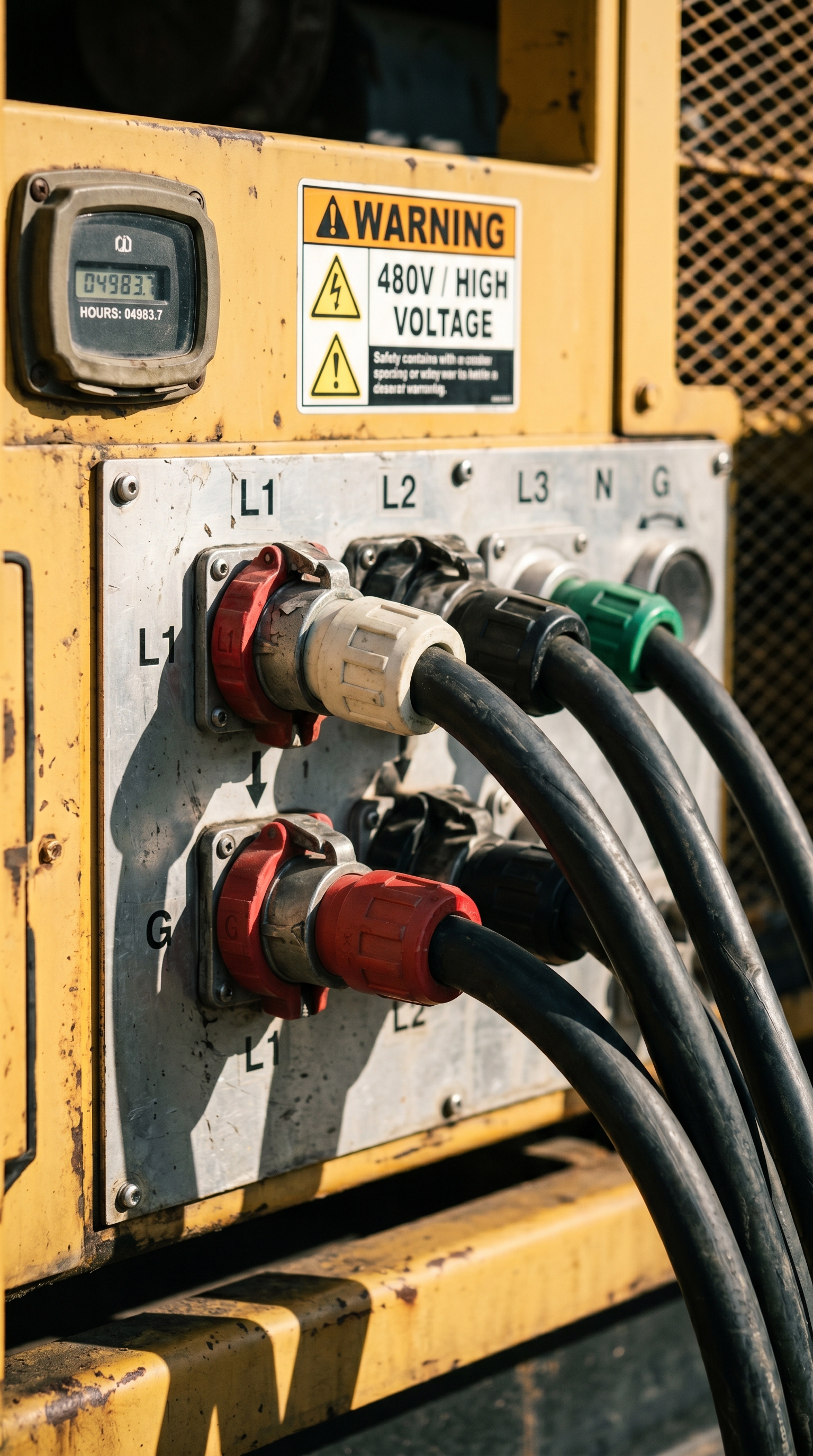 Generator power cables and output panel