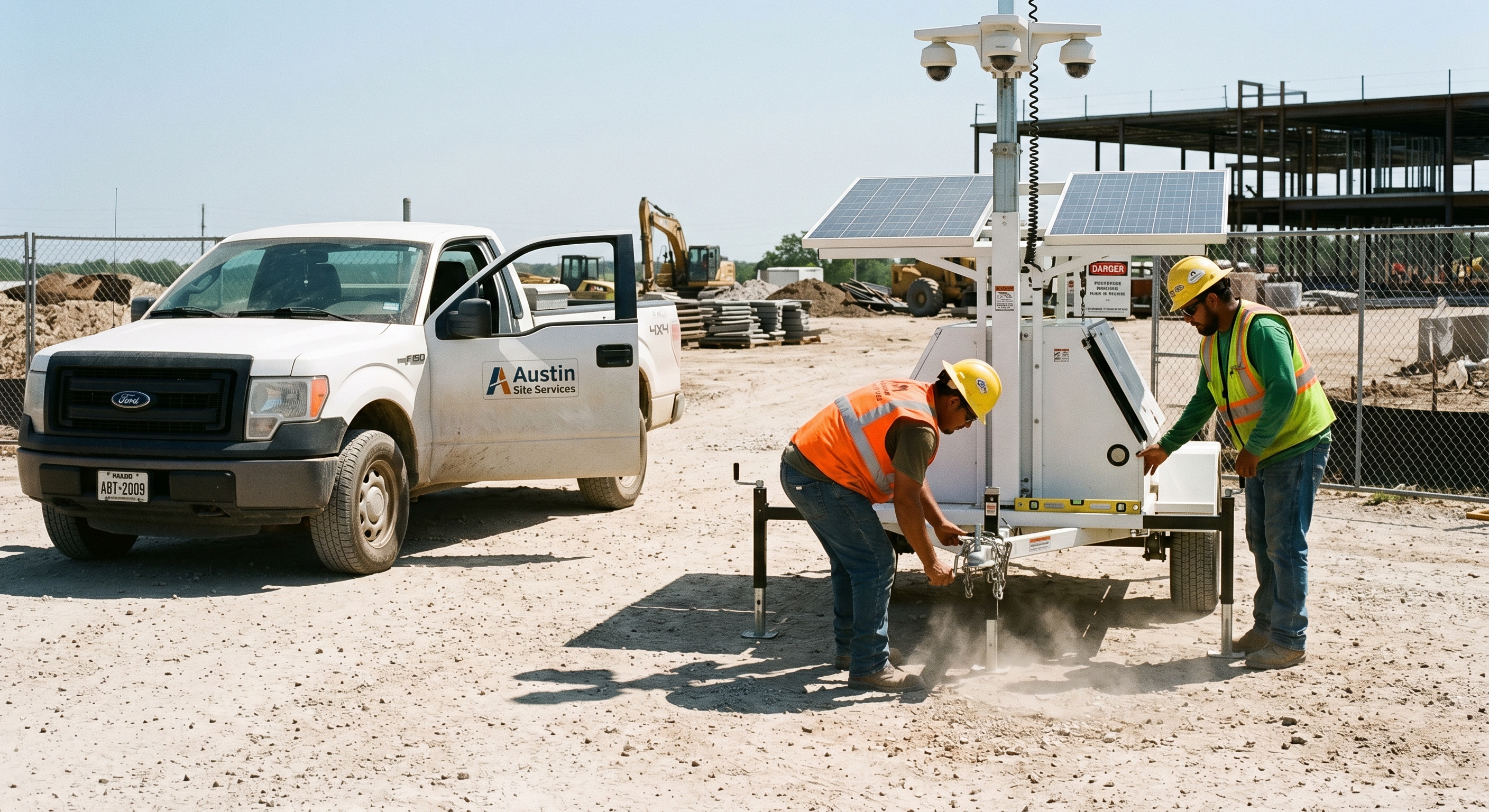 Multi-site security deployment with surveillance trailers